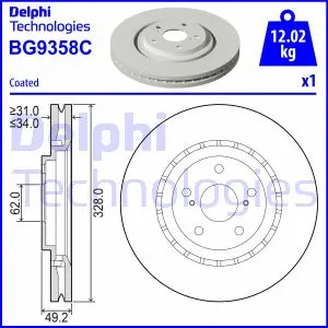 Stabdžių diskas DELPHI BG9358C
