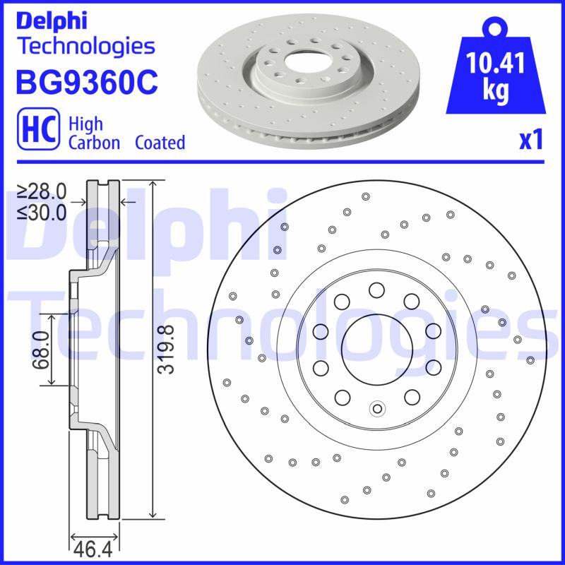 Stabdžių diskas DELPHI BG9360C