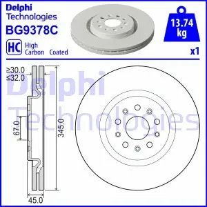 Stabdžių diskas DELPHI BG9378C