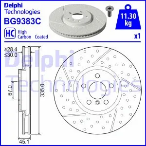 Stabdžių diskas DELPHI BG9383C