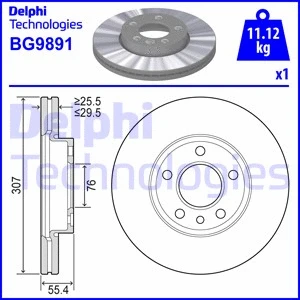 Stabdžių diskas DELPHI BG9891