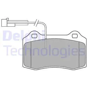Diskinių stabdžių trinkelių rinkinys DELPHI LP1543