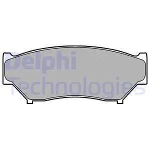 Diskinių stabdžių trinkelių rinkinys DELPHI LP967