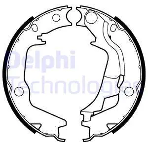 Rankinio stabdžio trinkelių komplektas DELPHI LS2011