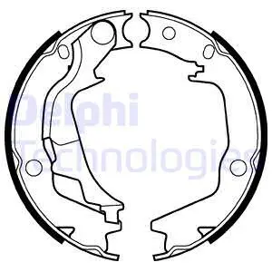 Rankinio stabdžio trinkelių komplektas DELPHI LS2042