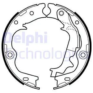 Rankinio stabdžio trinkelių komplektas DELPHI LS2083