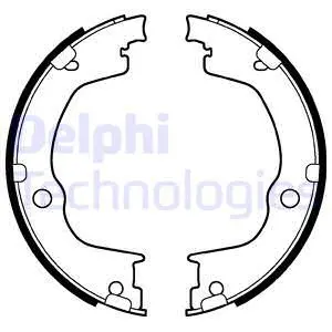 Rankinio stabdžio trinkelių komplektas DELPHI LS2106