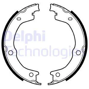 Rankinio stabdžio trinkelių komplektas DELPHI LS2118