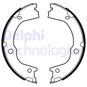 Rankinio stabdžio trinkelių komplektas DELPHI LS2159