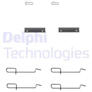 Diskinių stabdžių trinkelių priedų komplektas DELPHI LX0142