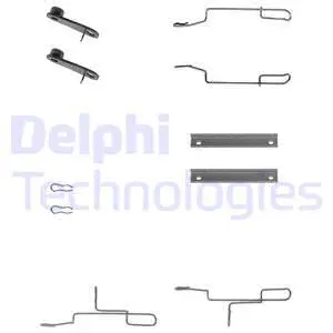 Diskinių stabdžių trinkelių priedų komplektas DELPHI LX0168