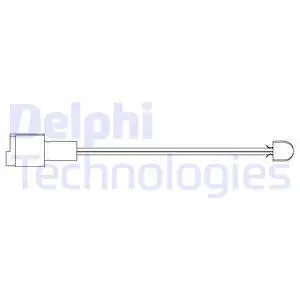 Stabdžių trinkelių susidėvėjimo daviklis DELPHI LZ0109