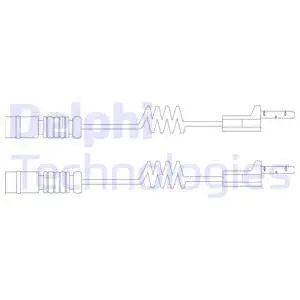 Stabdžių trinkelių susidėvėjimo daviklis DELPHI LZ0144