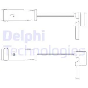 Stabdžių trinkelių susidėvėjimo daviklis DELPHI LZ0153