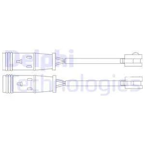 Stabdžių trinkelių susidėvėjimo daviklis DELPHI LZ0204