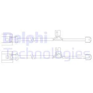 Stabdžių trinkelių susidėvėjimo daviklis DELPHI LZ0205