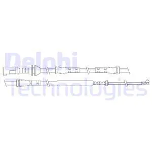 Stabdžių trinkelių susidėvėjimo daviklis DELPHI LZ0212