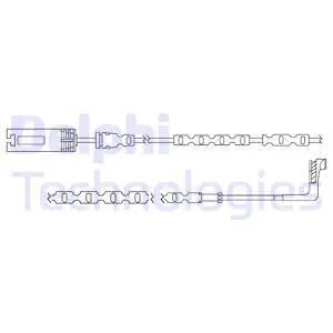 Stabdžių trinkelių susidėvėjimo daviklis DELPHI LZ0216