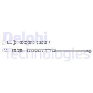 Stabdžių trinkelių susidėvėjimo daviklis DELPHI LZ0224