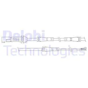Stabdžių trinkelių susidėvėjimo daviklis DELPHI LZ0239