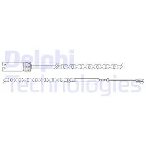 Stabdžių trinkelių susidėvėjimo daviklis DELPHI LZ0244
