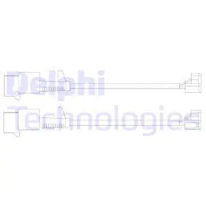 Stabdžių trinkelių susidėvėjimo daviklis DELPHI LZ0246