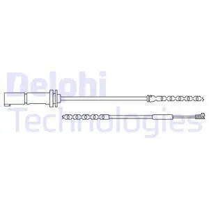 Stabdžių trinkelių susidėvėjimo daviklis DELPHI LZ0247