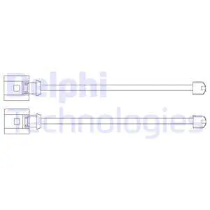 Stabdžių trinkelių susidėvėjimo daviklis DELPHI LZ0248