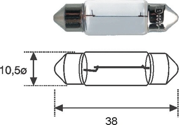 Valstybinio numerio apšvietimo lemputė MAGNETI MARELLI 009418100000