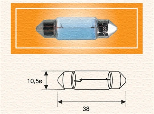 Valstybinio numerio apšvietimo lemputė MAGNETI MARELLI 009423100000