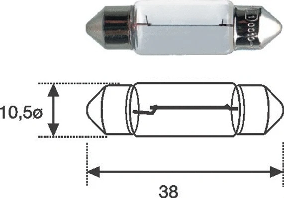 Valstybinio numerio apšvietimo lemputė MAGNETI MARELLI 009461100000