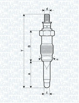 Pakaitinimo žvakė MAGNETI MARELLI 062587001304
