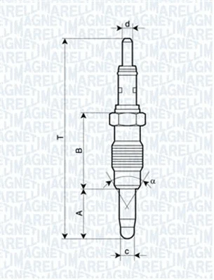 Pakaitinimo žvakė MAGNETI MARELLI 062900011304