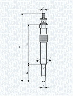 Pakaitinimo žvakė MAGNETI MARELLI 062900018304