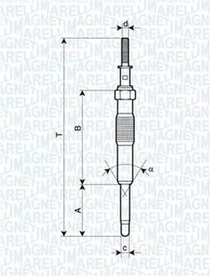 Pakaitinimo žvakė MAGNETI MARELLI 062900034304