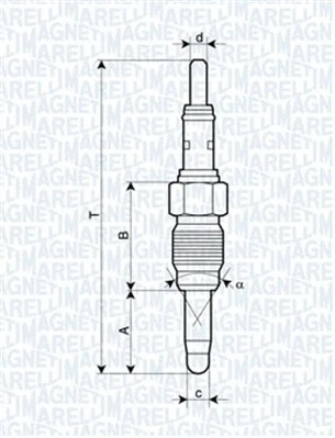 Pakaitinimo žvakė MAGNETI MARELLI 062900083304