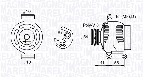 Kintamosios srovės generatorius MAGNETI MARELLI 063377028010