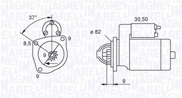 Starteris MAGNETI MARELLI 063721045010