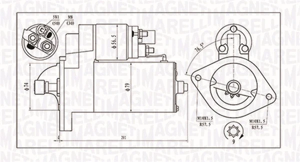 Starteris MAGNETI MARELLI 063721135010