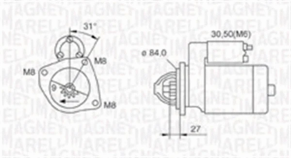 Starteris MAGNETI MARELLI 063721203010