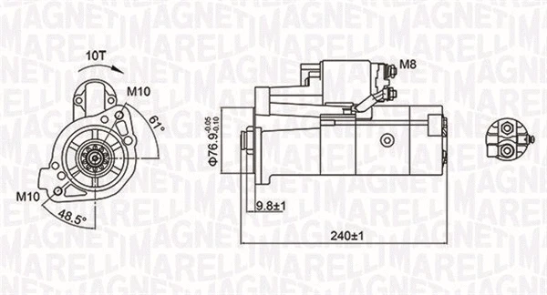 Starteris MAGNETI MARELLI 063721221010