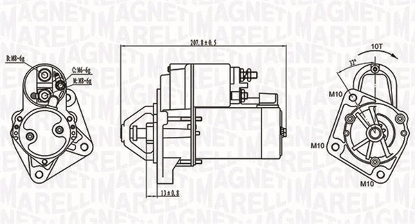 Starteris MAGNETI MARELLI 063721289010