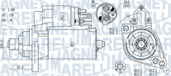 Starteris MAGNETI MARELLI 063721397010