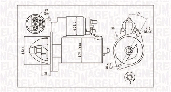 Starteris MAGNETI MARELLI 063721410010
