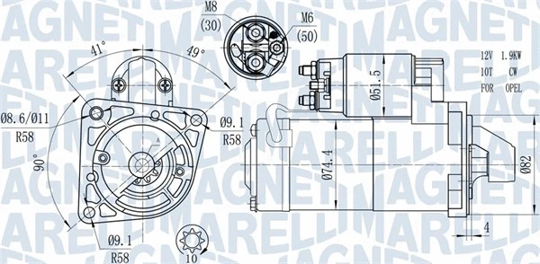 Starteris MAGNETI MARELLI 063721428010