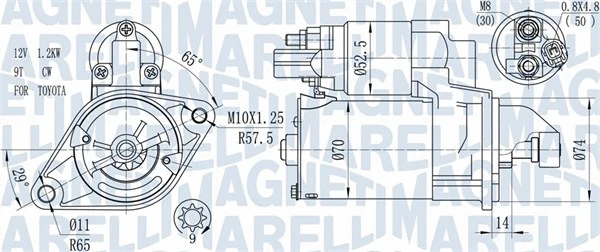 Starteris MAGNETI MARELLI 063721450010