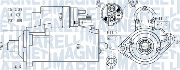 Starteris MAGNETI MARELLI 063721512010