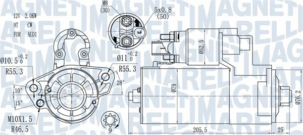 Starteris MAGNETI MARELLI 063721521010