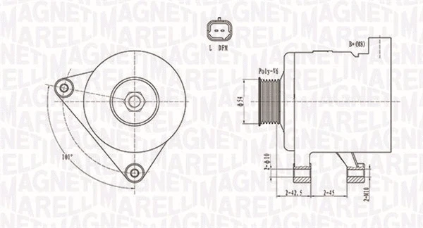 Kintamosios srovės generatorius MAGNETI MARELLI 063731498010