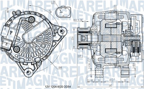Kintamosios srovės generatorius MAGNETI MARELLI 063731545910